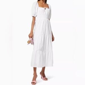 Faithfull the Brand White Midi Dress